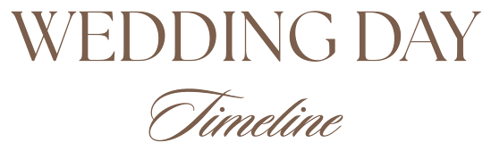 Wedding Day Timeline